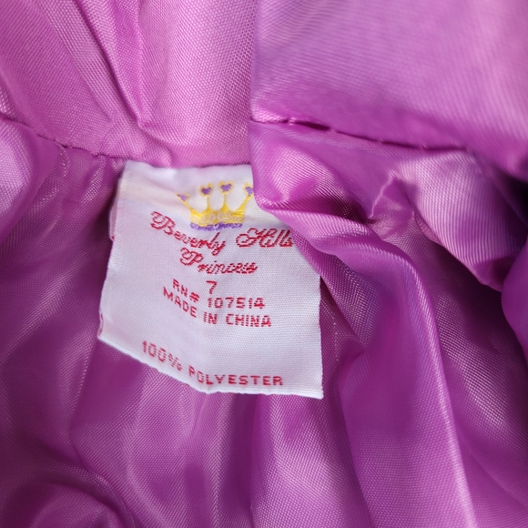 🎁CLEARANCE🎁 BEVERLY HILLS PRINCESS Fuchsia PUFFER Coat, NWOT Size 7 - Picture 4 of 8
